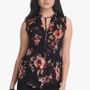 White House Black Market Floral Shell Blouse